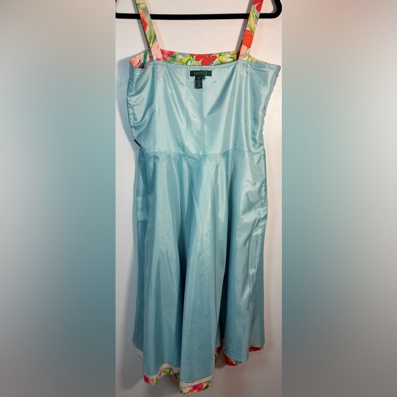 Ralph Lauren Floral Midi Dress - Green and Pink - Picture 14 of 15